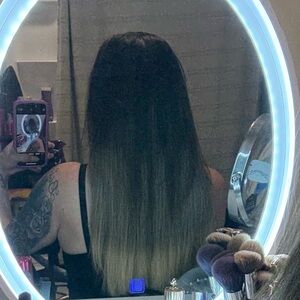 Bellami Mochachino Brown/Caramel Blonde Rooted top 19” Flex Weft sew in